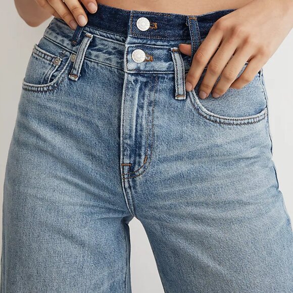 RARE - Madewell x Molly Dickson Double-Waistband Straight Jeans - NWT - Size 29 - Picture 4 of 5